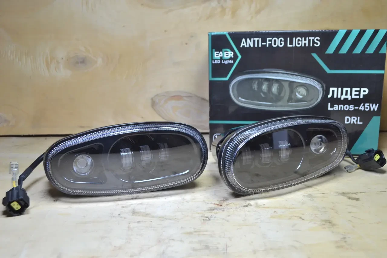 LED фари протитуманні Део Ланос та Део Сенс 75W (2шт) - Зображення 3