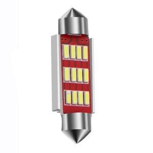 Світлодіодна автомобільна лампа T11 x 41 mm SV8,5 12 SMD (4014) 12 V WHITE