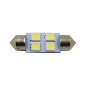 Світлодіодна автомобільна лампа T11 x 36 mm SV8,5 4 SMD (5050) 12 V WHITE