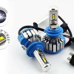 Комплект LED ламп T1 H7 6000K 9-32V радіатор з вентилятором (діод CREE)