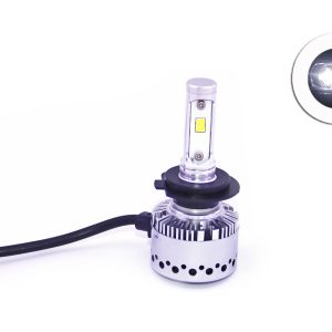 Комплект LED ламп T21 H7 6000K 9-32V радіатор з вентилятором (діод CSP)