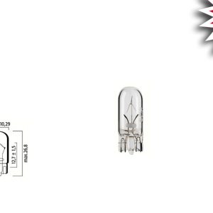 Автомобільна лампа 24 V 3 W W2,1x9,5d