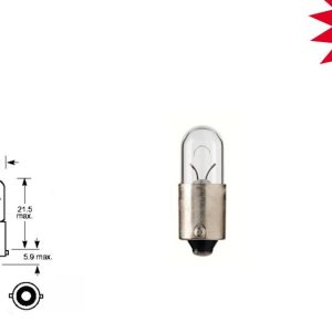 Автомобільна лампа 24 V 4 W BA9s