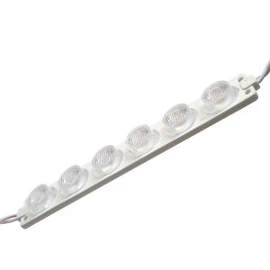 Світлодіодний модуль 12 V 6 SMD 5730 з лінзою (142 mm*17m) білий