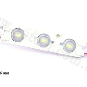 Світлодіодний модуль 12 V 3 SMD 5730 з лінзою (67 mm*16mm) білий