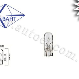 Автомобільна лампа Квант T10 (W5W) 24 V 5 W W2,1x9,5d