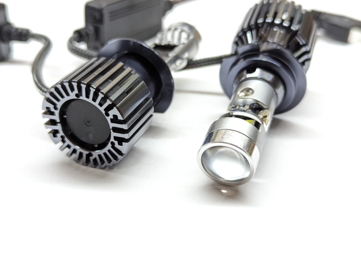 Комплект LED ламп L40 H7 з лінзою 9-32V 70W діод 3570 Sanan, 6000 K радіатор із вентилятором - Зображення 2