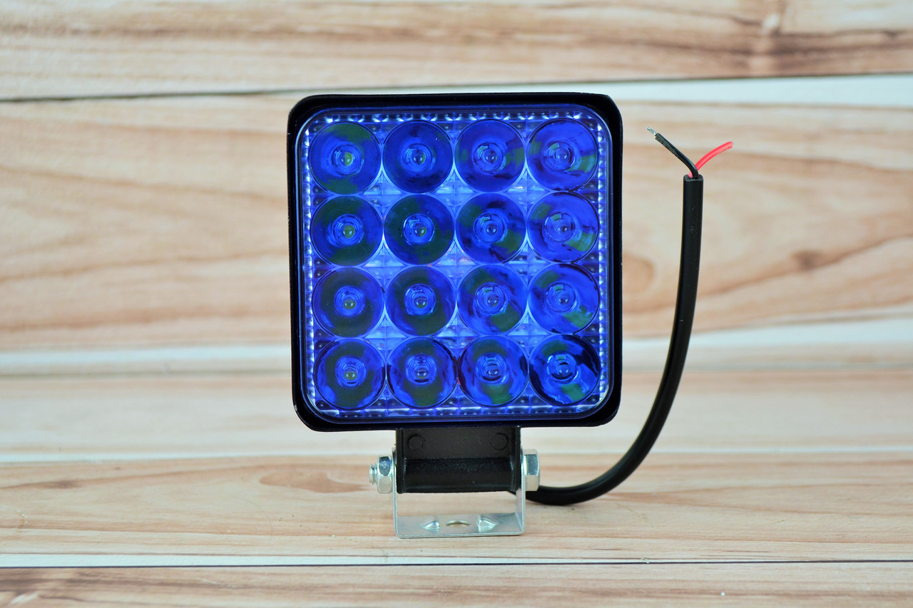 Фара LED квадратна синє світло 48 W 6000 K (16 діодв) (8.5 см х 8.5 см х 1.5 см) Mini - Зображення 9