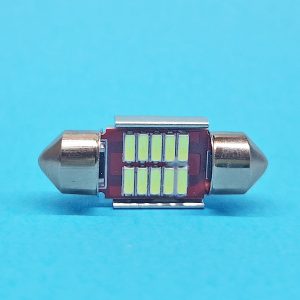 Світлодіодна лампа T11 x 31 mm SV8,5 10SMD 4014 12 V WHITE