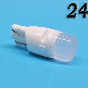 Світлодіодна лампа T10 W2,1x9,5d 24 V 2 SMD 2835 WHITE матова лінза, пластиковий цоколь
