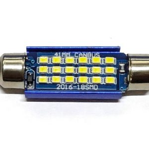 Світлодіодна лампа T11 x 41 mm SV8,5 18SMD 1210 12-24 V WHITE з обманкою