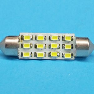 Світлодіодна лампа T11 x 41 mm SV8,5 12 SMD 3528 12 V WHITE