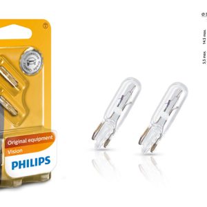 Комплект вказівних ламп розжарювання PHILIPS 12516B2 W1,2W 12 V 1,2 W2X4,6d (блістер)