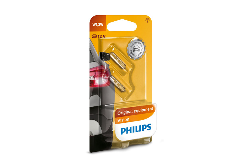 Комплект вказівних ламп розжарювання PHILIPS 12516B2 W1,2W 12 V 1,2 W2X4,6d (блістер) - Зображення 2