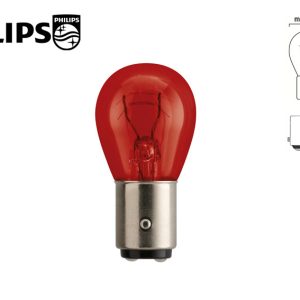 Покажна лампа розжарювання PHILIPS 12495CP PR21/5W 12 V 21/5 W BAW15d Red
