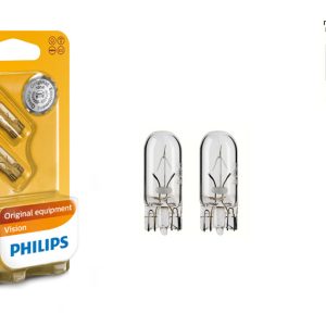 Комплект вказівних ламп розжарювання Philips 12256B2 W3W 12 V 3 W W2,1X9,5d, блістер