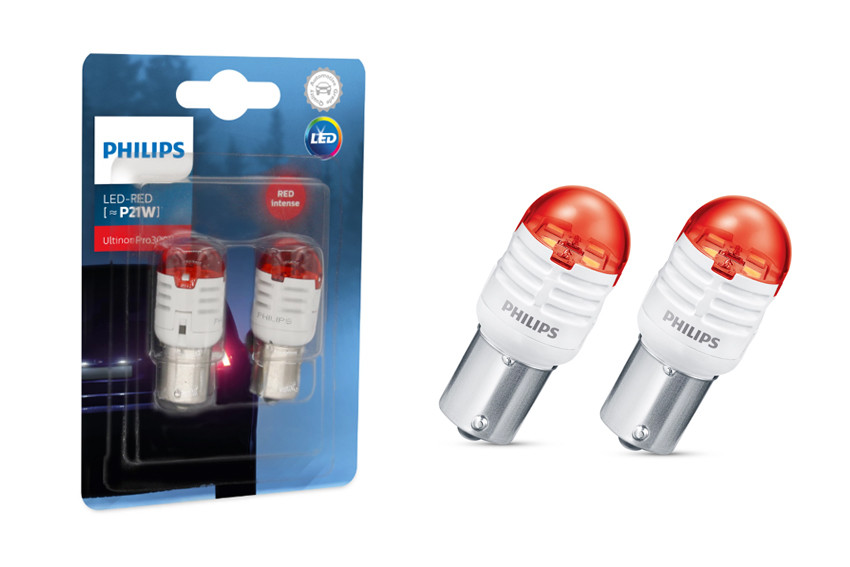 Комплект світлодіодних ламп Philips 11498U30RB2 P21W LED 12 V Ultinon Pro3000 RED