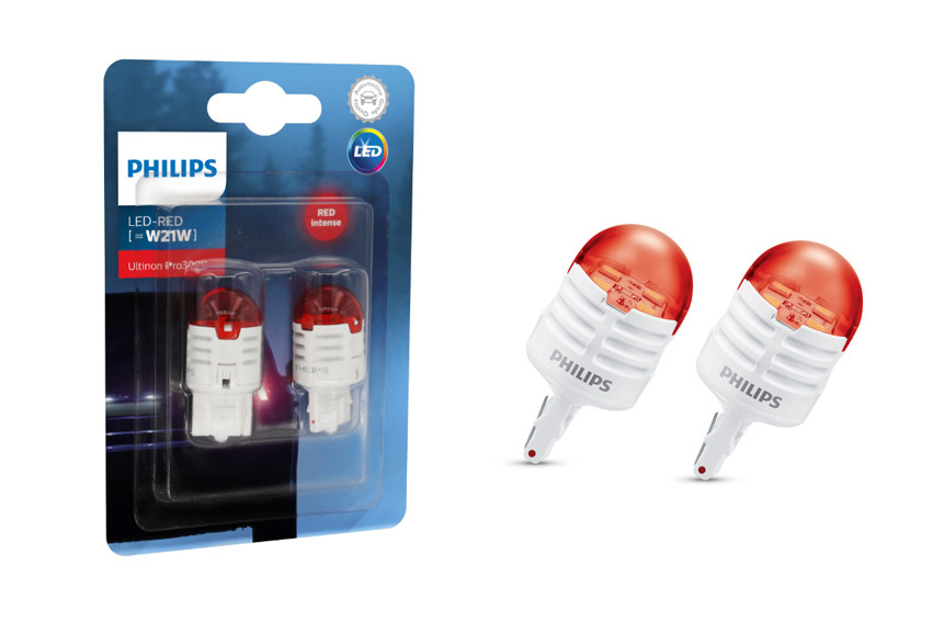 Комплект світлодіодних ламп Philips 11065U30RB2 W21W LED 12 V Ultinon Pro3000 RED