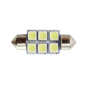 Світлодіодна автомобільна лампа T11 x 36 mm SV8,5 6 SMD (5050) 24V WHITE