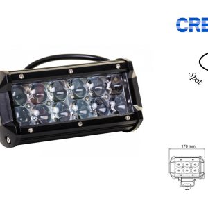 Фара робочого світла дворядна 4D-36W 12 світлодіодів CREE спрямоване світло (SPOT)