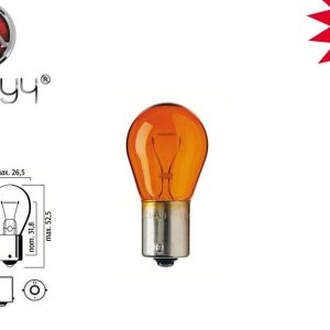 Автомобільна лампа Діапроменів P21W 24 V 21 W BA15s Amber