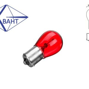 Автомобільна лампа КВАНТ P21W 12 V 21 W BAU15s Red