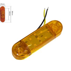 Габаритний ліхтар-катафот BD-0016A 9 LED жовтогарячий IP67 12-24V (1 шт.). Розмір: 88*25*13 мм