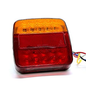 Габаритний ліхтар заднього освітлення WD-7003 20 LED червоний/жовтогарячий 12V IP67 (1 шт.). Розмір: 108*104*31 мм
