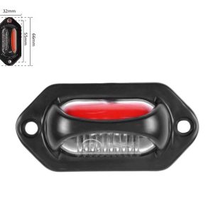 Габаритний ліхтар-катафот BD-0116, ліхтар підсвічування номера 2 LED білий/червоний 12-24V IP67 (1 шт.). Розмір: 66*32*20 мм