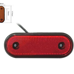 Габаритний ліхтар-катафот BD-0024R 20 LED червоний 12-24V IP67 (1 шт.). Розмір: 117*48*10 мм