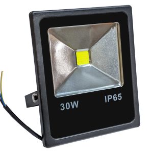 LED прожектор вуличний вологозахищений IP65 чорний 30W COB холодний білий, гвинт із внутрішньої сторони