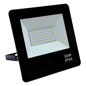 LED прожектор вуличний вологозахищений IP66 чорний 50W 120 SMD 5730 холодний білий