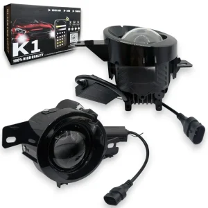 Фара протитуманна BMW X3, X5 (E70) (2010-2013) LED лінза + 5 режимів управл. з телефону